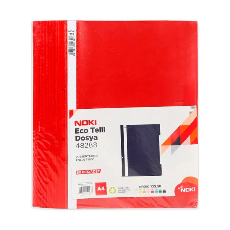 Noki Eco Telli Dosya Kırmızı x 50 Li Paket