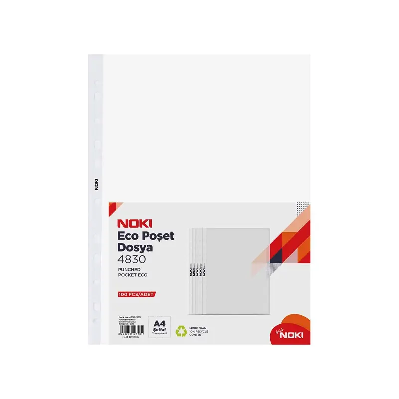 Noki Poşet Dosya Eco 45 Micron x 100 Lü Paket