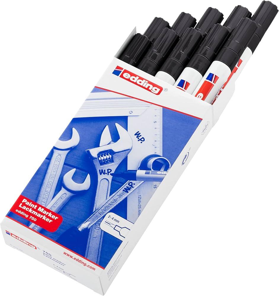 Edding 750 Boya Dekor Markörü Siyah x 10 Lu Kutu