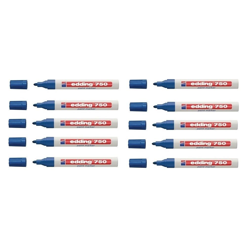 Edding 750 Boya Dekor Markörü Mavi x 10 Lu Kutu
