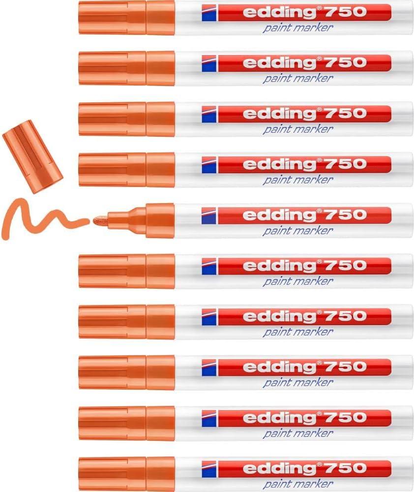 Edding 750 Boya Dekor Markörü Turuncu x 10 Lu Kutu