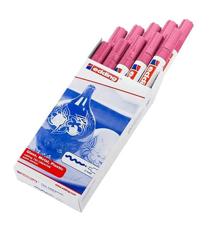 Edding 750 Boya Dekor Markörü Pembe 10 Lu Kutu