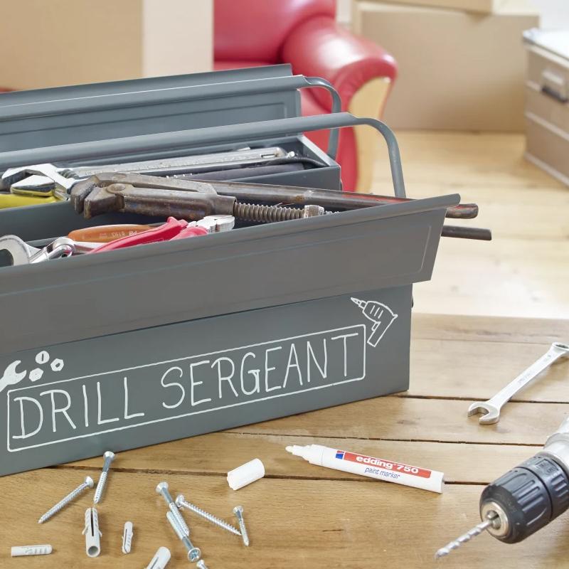 Edding 750 Boya Dekor Markörü Beyaz x 10 Lu Kutu